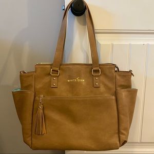 WHITE ELM Gemini Convertible Backpack Tote (original design) Almond - NWOT